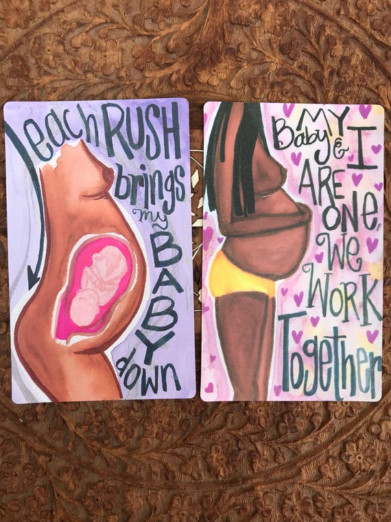 Pregnancy Affirmation Cards for Birthing - Printed