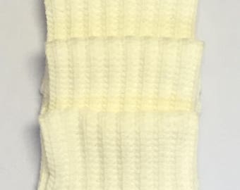 Cream Crocheted Tassel Scarves