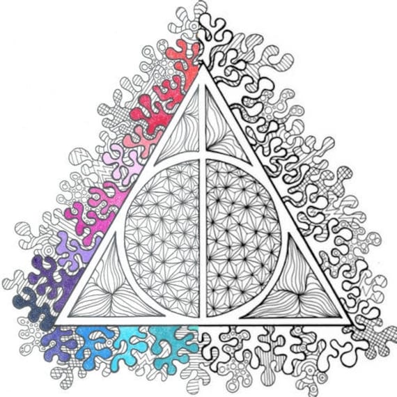 Download Harry Potter Deathly Hallows PDF Coloring Page