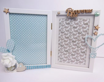 Photo frame white à poser - baby gift