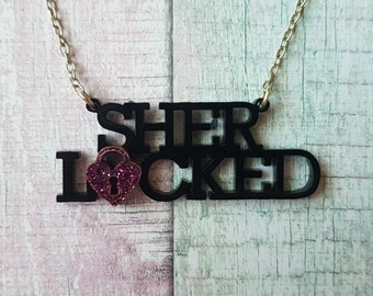 Sherlocked Necklace / Sherlock Holmes Unique TV Detective BBC Watson