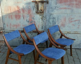 Four Mid Century chairs 70'