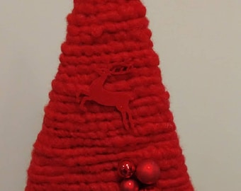 Christmas decoration - Red wool fir