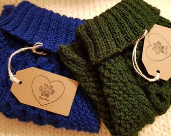 Hand Knitted / Dog Jumper / Cat Jumper / Custom Made for All Sizes and Shapes / Dog Sweater / Cat Sweater / Pet Clothing / Winter Coat