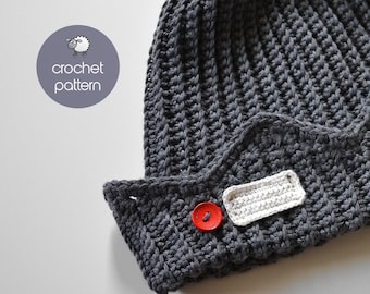 PDF Crochet Pattern - Jughead Jones Beanie / Crochet Whoopee Cap / Riverdale Beanie - (PDF file), Sizes: from 2 Months Old to XL Adult