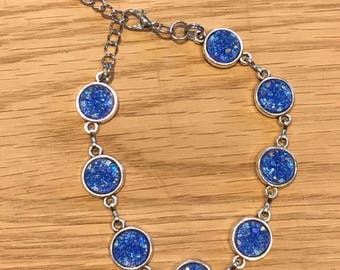 Something Blue Anklet - Bride Anklet - Blue Druzy Anklet - Drusy - Druzy Jewelry - Bridal Jewelry - Bride - Anklet - Weddings - Jewelry -