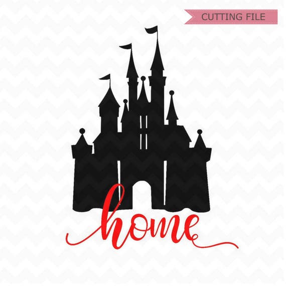 Download Disney Castle home SVG Disney Castle Silhouette Cut file for