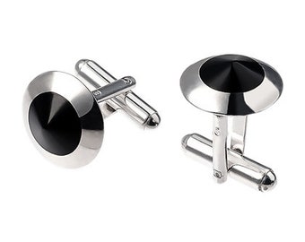 Black amber cufflinks-baltic amber cufflinks-229