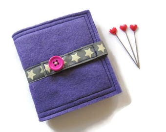 Needle Book - Light Purple Felt Needle Case - Felt Needle Case - Sewing Needle Case - Hand Sewing Needle Case - Needle Book