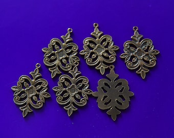 Vintage Copper Filigree Dangle (6)