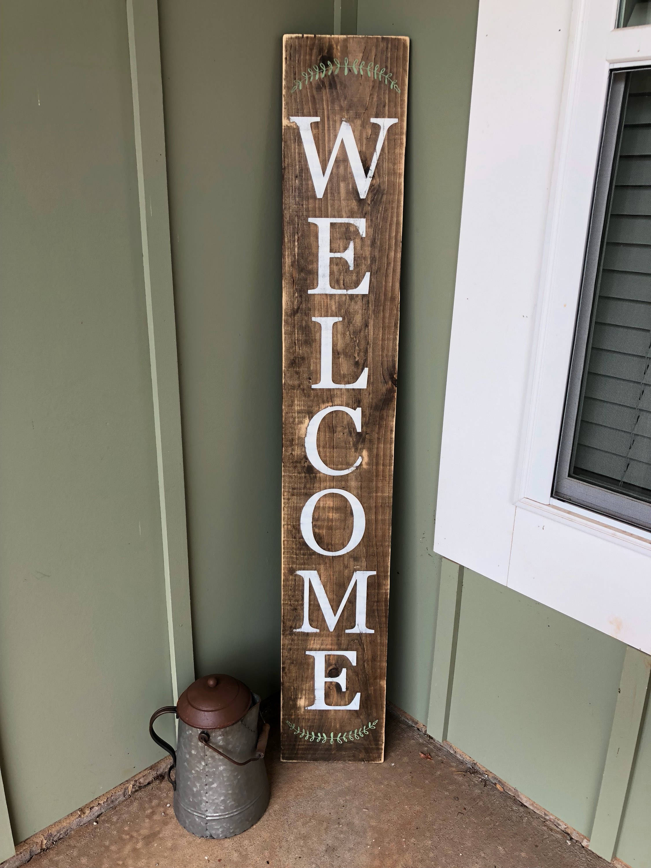 LARGE Welcome sign welcome front porch sign rustic welcome