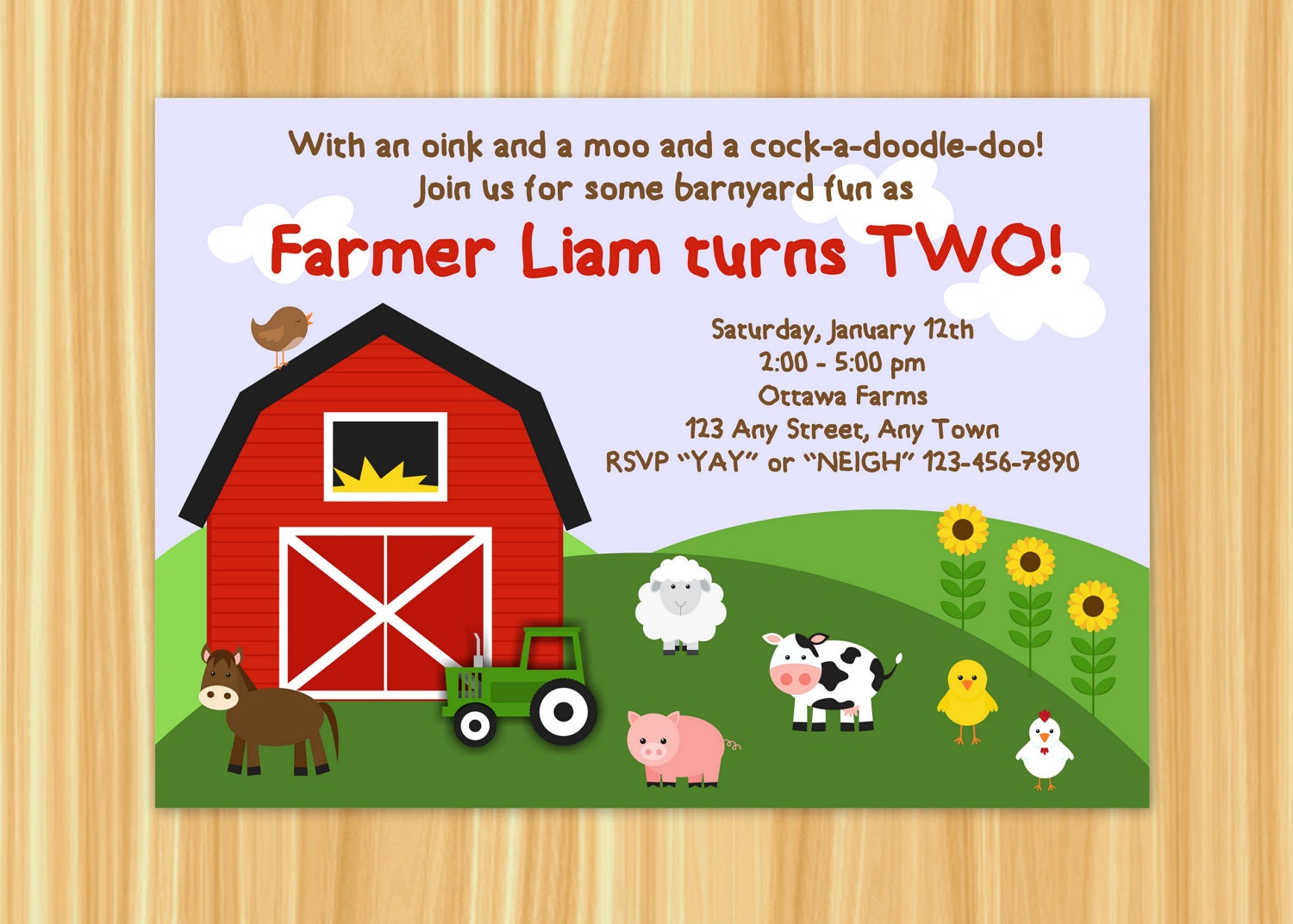 Farm Birthday Invitations 6