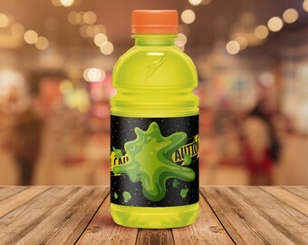 Slime Party Sports Bottle Wrappers, Ghost-buster Slime Birthday Party, Gatorade Wrapper | Editable Text DIY Instant Download PDF Printable