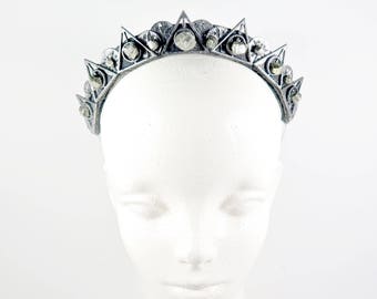 Illuminati Pyrite Crystal Crown - Queen of the Ruins Series - by Loschy Designs