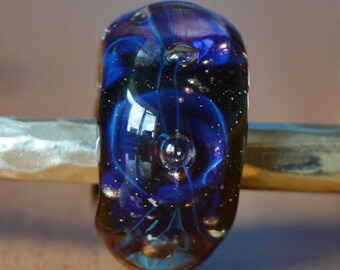 Unique Handmade Lampwork Glass European Charm Bead - SRA - Fits all charm bracelets - Silver Core Options