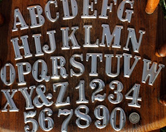 1.5 inch Metal Letters and Numbers- One and one half inches high