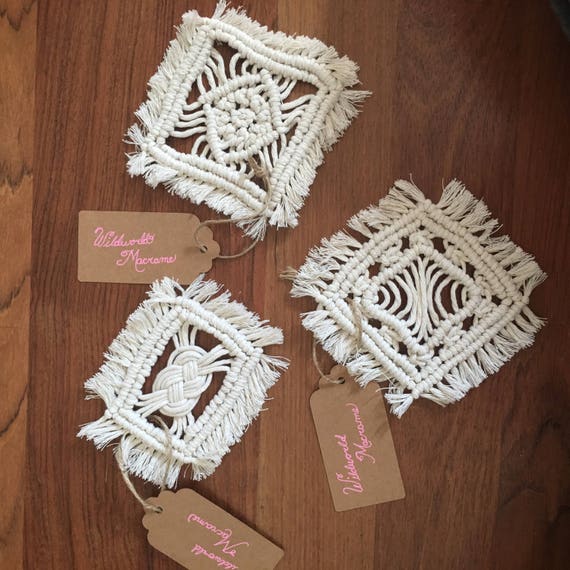 Macrame coasters and hot pan coasters
