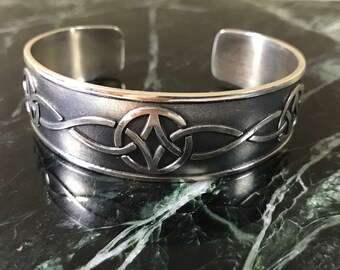 Mag Sterling Celtic Cuff Bracelet