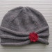 Knitting Pattern Rolled Brim Hat in Size Adult #87