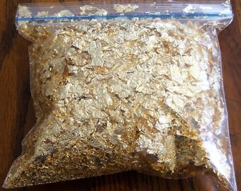 5 Grams Gold Leaf Flake - Huge Beautiful Flakes use for Art, Decorating, Weddings, Vials