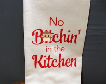 No B**chin' in the Kitchen Tea Towel - Red