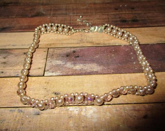 Pearl Look Choker Necklace Costume Jewellery (1990s)