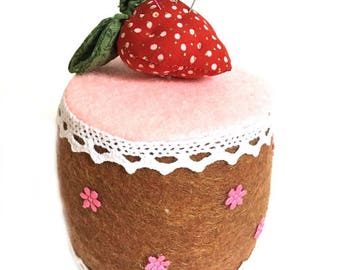 Strawberry cake Pin Cushion