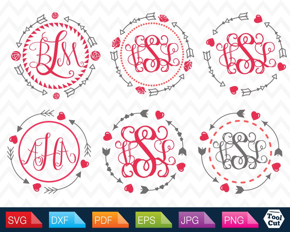 Download Circle Arrow Monogram Frame Svg Arrows Circle Frames Svg