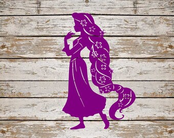 Download Rapunzel silhouette | Etsy