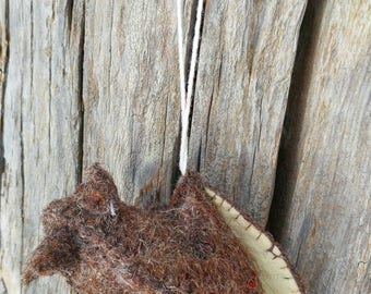 Handmade Wool Felted Conch Shell Christmas Tree Ornament