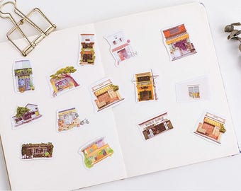 45 Pieces Little House Stickers