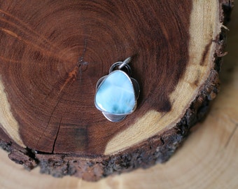 Larimar pendant, sterling silver Larimar pendant, Larimar jewelry