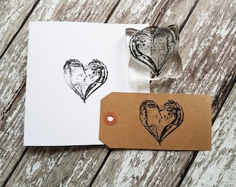 Big Heart stamp, rubberstamp love