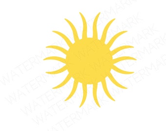 Sun SVG & Studio 3 Cut File Stencil Decal Files Logo for Silhouette Cricut SVGs Cutout Cutouts Stencil Summer Sping