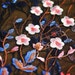 black lace fabric with multi-color flowers, heavy embroidered lace fabric with blue colorful florals, deluxe embroidery mesh lace fabric