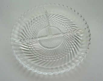 Vintage glass serving plate