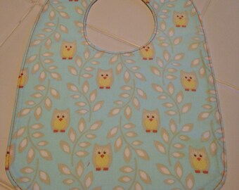 Waterproof Baby Bib / Sweet Owls