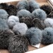 4-4,5" FUR POM POM! Natural Rabbit Pom Pom, Double Rabbit Pom Pom, Fur Pompom, Rabbit Fur, Pom Pom for Hat, Children, Beanie, fur ball
