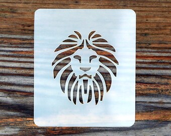 Lion Face Painting Stencil 7cm x 6cm 190micron Washable Reusable