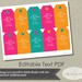 Colorful Gift Tags | INSTANT DOWNLOAD | Teal, Orange, Pink, Labels, Use For Any Occasion | Editable Text Template