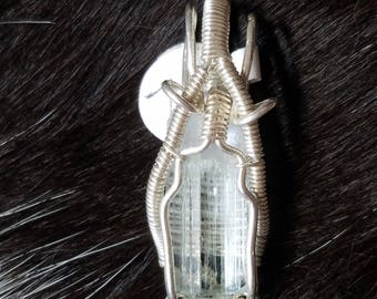 Aquamarine in Sterling silver Pendant Necklace