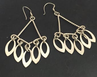 Moroccan Sterling Silver Triangle Earrings