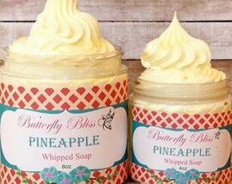 Whipped Soap | Jar Soap | Pineapple Scent | Cream Soap | Shave Soap | Creamy Soap | Pineapple Soap | Pinapple Scented | Natural Soap | Soap