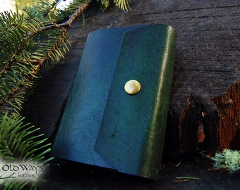 Forest green journal w/ brass snap