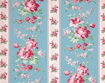 78061 -1/2 yard of Verna Mosquera - Rosewater - Climbing Blooms in Pool