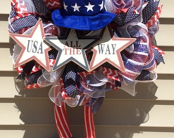 Uncle Sam Patriotic Wreath
