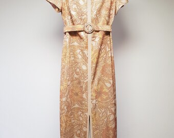 Amazing 60's gold lurex maxi dress