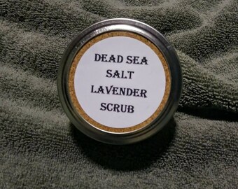 Dead sea salt lavender scrub
