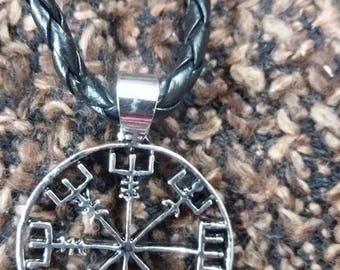 icelandic stave vegvisir viking compass norse pendant necklace