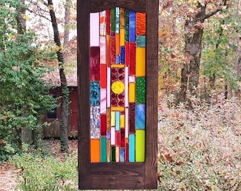 Beautiful Hanging Stained Glass Panel suncatcher stained glass panel home decor stained glass window gift